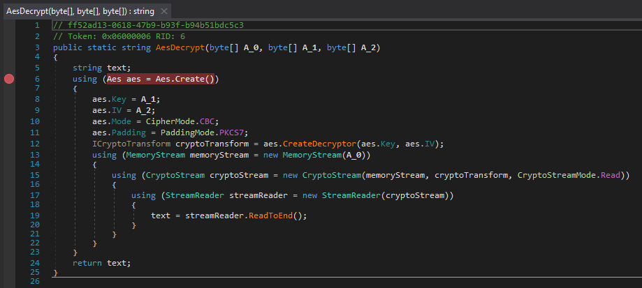Decrypted text screenshot