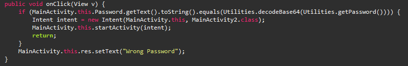 Jadx showing MainActivity code