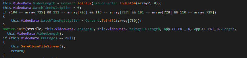 dnSpy showing updated version with DLL call
